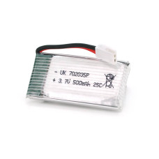 Акумулятор 7*20*35P 25C, 3.7V (500mAh), 2 контакти