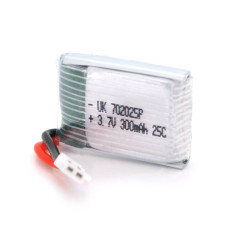 Акумулятор 7*20*25P 25C, 3.7V (300mAh), 2 контакти