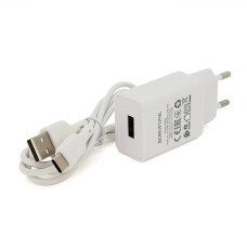 Набір BOROFONE BA68A СЗУ 1xUSB+ кабель Type-C, 2.1A, 1м, White, Blister