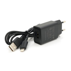 Набір BOROFONE BA68A СЗУ 1xUSB+ кабель Lighting, 2.1A, 1м, Black, Blister