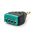 Роз'єм для підключенняminiJack 2.5 Stereo (4 контакти) із клемами під кабель Q100