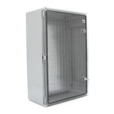Бокс міцний з ABS пластику з монтажною панеллю 600х400х200, з прозорими дверцятами, IP65