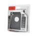 Адаптер підключення HDD 2.5'' 9.5 mm у відсік привода ноутбука SATA/mSATA (HDC-25), корпус aluminum, Blister, Q100