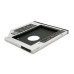 Адаптер підключення HDD 2.5'' 9.5 mm у відсік привода ноутбука SATA/mSATA (HDC-25), корпус aluminum, Blister, Q100