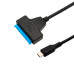 Перехідник Type-C to Sata, 0.2m, Black
