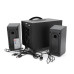 Колонки Kisonli TM-1000U, 5W+2x3W, USB/TF/BT/FM/AUX/LED light, із сабвуфером, DC: 5V, Black, BOX, Q8