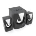 Колонки Kisonli TM-4000U, 5W+2x3W, USB/TF/BT/FM/AUX/LED light, із сабвуфером, DC: 5V, Black, BOX, Q8