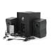 Колонки Kisonli TM-4000U, 5W+2x3W, USB/TF/BT/FM/AUX/LED light, із сабвуфером, DC: 5V, Black, BOX, Q8