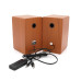 Колонки Kisonli X23BT, 2x5W, USB/AUX/BT, DC: 5V/1-2A, Wooden, BOX, Q12