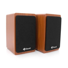Колонки Kisonli X23BT, 2x5W, USB/AUX/BT, DC: 5V/1-2A, Wooden, BOX, Q12