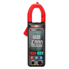 Токові кліщі ANENG ST212 Вимірювання: V (AC/DC), A (AC/DC), Ω, C, Hz, °C/°F (NCV, True RMS). Функції: Data Hold, дзвінок, тест діодів, ліхтарик, автовідключення.