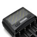 Зарядний пристрій універсальний Nitecore SC4, 4 канали, LCD дисплей, підтримує Li-ion, Ni-MH та Ni-Cd AA (R6), ААA (R03), AAAA, С (R14), 3A