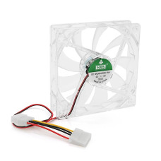 Кулер корпусний 12025 DC sleeve fan 4pin - 120*120*25мм, 12V/0,15A, 1900об/хв, Yellow