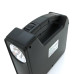 Переносний ліхтар GD-103+ Solar, 1+1 режим, 1+15Led, вбудований аккум-Powerbank 10000mAh, 2USB, 3 лампочки 3W, USB вихід, Black, Box