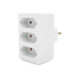 Розетка трійник без заземлення SQ-ZDB01/3, 3x2.5A(10A) 250V~Max, 1700W, White, 2Р, Q100