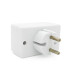 Розетка трійник без заземлення SQ-ZDB01/3, 3x2.5A(10A) 250V~Max, 1700W, White, 2Р, Q100