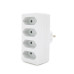 Розетка 4-х місна без заземлення SQ-ZDB01/4, 4x2.5A(10A) 250V~Max, 2300W, White, 2Р, Q100