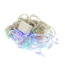 Гірлянда 400LED Водоспад (Red/Green/Blue/Yellow), 8 режимів, 3*2метри, прозора ізоляція, BOX