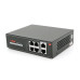 4х портовий PoE Full Gigabit комутатор ONV-H3064P, 4xPoe1000Мбіт + 2х1000 Мбіт, IEEE802.3af/at, загальна потужність 65 Вт