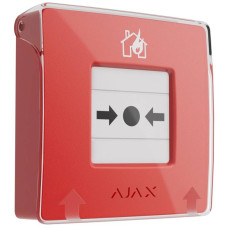 Бездротова настінна кнопка для активації пожежної тривоги Ajax ManualCallPoint Red