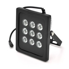 ІЧ-прожектор GY-IR90009. 12V, 9W, 9LED, IP66, 850Нм, кут огляду 90 °, дальність до 100м.