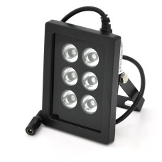 ІЧ-прожектор GY-IR90006. 12V, 6W, 6LED, IP66, 850Нм, кут огляду 90 °, дальність до 70м.