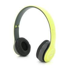 Бездротові навушники Bluetooth P47 Led, Green/Silver