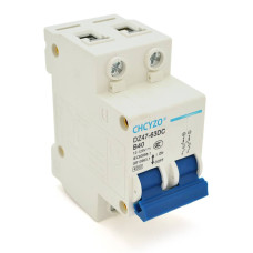 Автоматичний вимикач постійного струму CHCYZO DZ47-63DC-B40, 2P, 40A, 12-125V