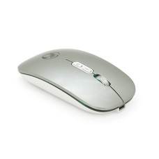 Миша бездротова iMICE E-1400, 5 кнопок, 800/1200/1600 DPI, 2.4Ghz 10м, Windows XP/Vista/Win7/8/10 Mac OS X, Rechargable, Silver, BOX, Q100