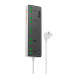 Мережевий фільтр HOCO AC13A на 5 розеток + 3 USB + USB-C, 17W, кабель 1,5 м, 220В, Black, Box