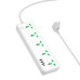 Мережевий фільтр HOCO AC13A на 5 розеток + 3 USB + USB-C, 17W, 220В, кабель 1,5м, White, Box