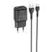 Набір СЗУ 110-240V HOCO C96A+ кабель Type-C, 1xUSB, 2.1A, кабель 1м, Black, Blister