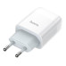 Набір СЗУ 110-240V HOCO C73A+ кабель Type-C, 2xUSB, 2.4A, кабель 1м, White, Blister