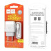 Набір СЗУ 110-240V HOCO C73A+ кабель Type-C, 2xUSB, 2.4A, кабель 1м, White, Blister