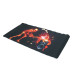Килимок 400*800 тканинний "Fire musician" з боковою прошивкою, товщина 3 мм, колір Black-red, Пакет