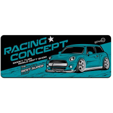 Килимок 300*700 тканинний Racing concept з боковою прошивкою, товщина 2 мм, Dark blue, Пакет