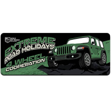 Килимок 300*700 тканинний Extreme road holidays з боковою прошивкою, товщина 2 мм, Dark green, Пакет