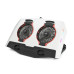 Підставка для ноутбука IceCoorel N9, 10-18", 2*125mm 1400±10% RPM, корпус пластик+алюміній, 2xUSB 2.0 + LCD display, 461x298x52mm, Silver, Box, Q8