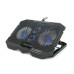 Підставка під ноутбук IceCoorel K22, 10-17", 2*125мм+2*70мм 2600±10% RPM, корпус пластик+алюміній, 385x280x28mm, Black, Box, Q10