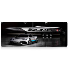Килимок 300*700 тканинний Mercedes-AMG з боковою прошивкою, товщина 2 мм, Gray, Пакет