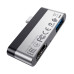 Перехідник BOROFONE DH2 Type-C(Male) - USB3.0+2*HDMI, Black, Box