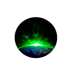 Килимок 220*220 мм тканинний RAZER 15 з боковою прошивкою (круглий), товщина 3 мм, колір Black/Green, Пакет