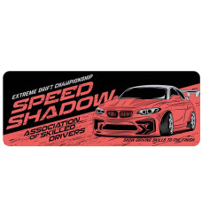 Килимок 300*700 тканинний Speed ​​shadow з боковою прошивкою, товщина 2 мм, колір Dark red, Пакет