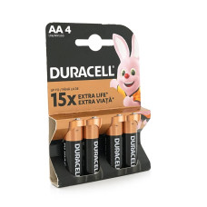 Батарейка лужна DURACELL LR06 (АА) MN1500, 4шт у блістері, ціна за блістер