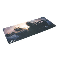 Килимок 300*700 тканинний CS Two Fighter з боковою прошивкою, товщина 2 мм, колір Black/Red, Пакет