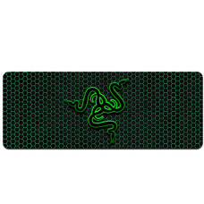 Килимок 400*900 тканинний RAZER 26 з боковою прошивкою, товщина 2 мм, колір Black/Green, Пакет
