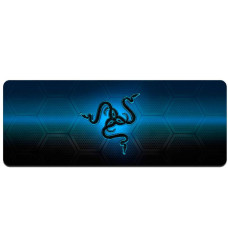 Килимок 400*900 тканинний RAZER 28 з боковою прошивкою, товщина 2 мм, колір Black/Blue, Пакет