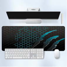 Килимок 300*800 тканинний Honeycomb з боковою прошивкою, товщина 2 мм, колір Black/Blue, Пакет