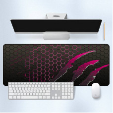 Килимок 300*800 тканинний Honeycomb з боковою прошивкою, товщина 2 мм, колір Black/Pink, Пакет