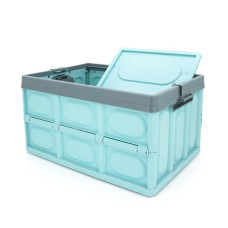 Органайзер пластиковий з кришкою у багажник автомобіля, 530x350х295mm, Blue